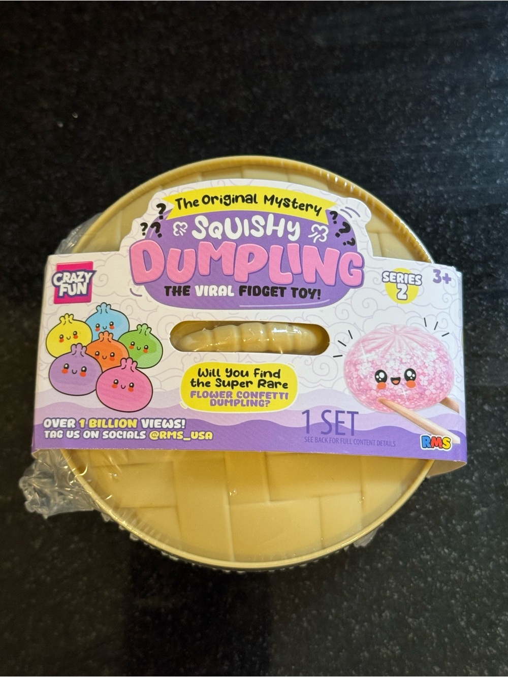 RMS NIB Squishy Dumpling Viral Fidget Toy - Flower Confetti Series